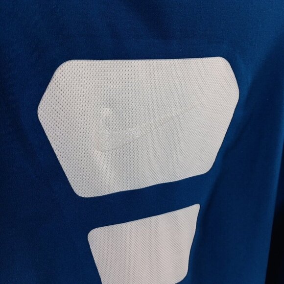 Medium Men’s Nike Golf Fit Dry Polyester Blue Golf Polo Swoosh Logo Very Good - Picture 5 of 11